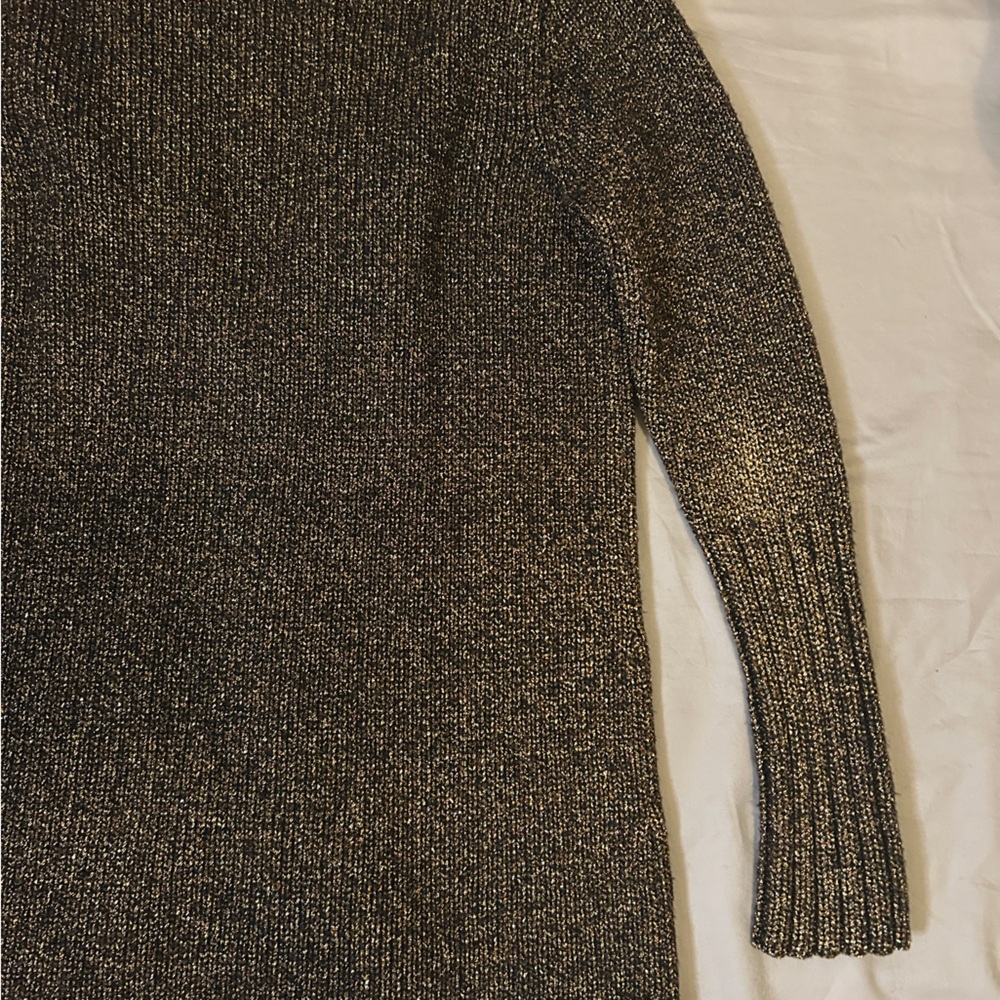 Jenni Kayne gold black sparkly sweater cardigan Size Small - Picture 9 of 14